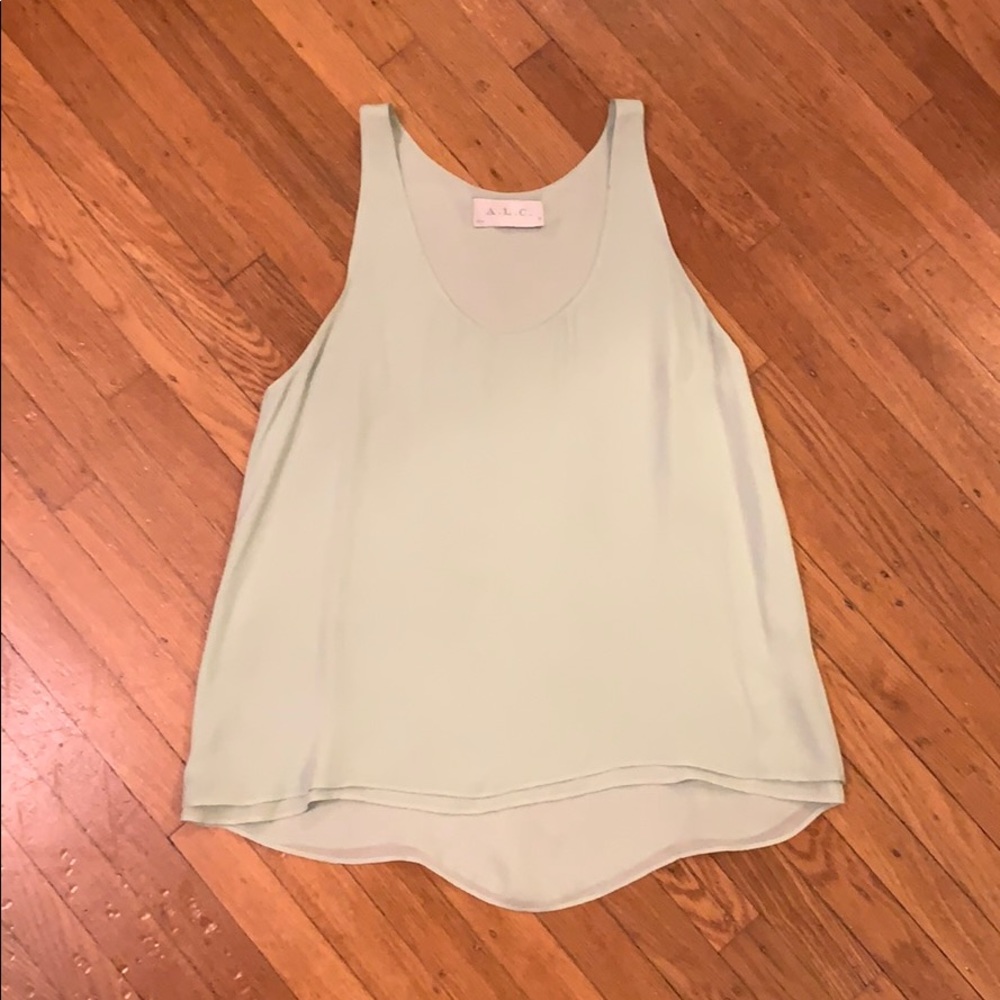 Seafoam green silk tank ALC
